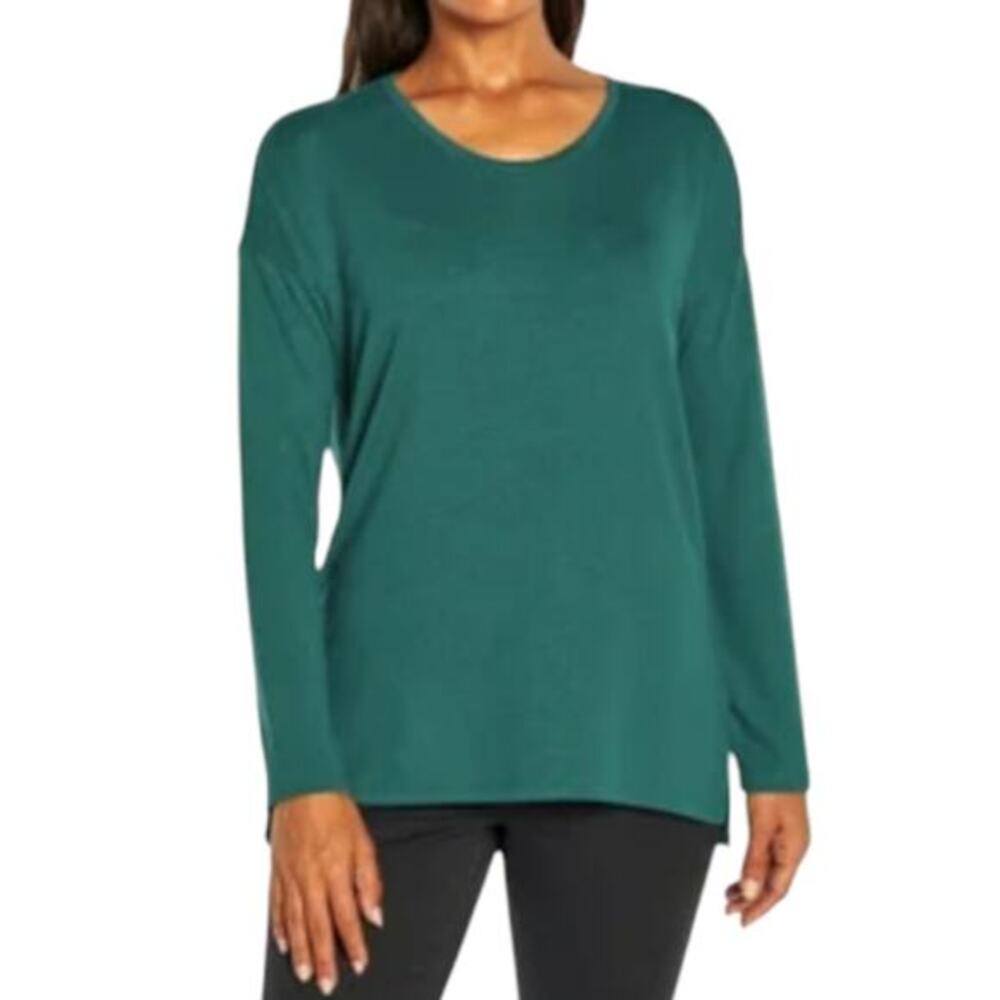 Tahari Hunter Green Women's‎ Cozy Long Sleeve Top Plus Size XXL NEW